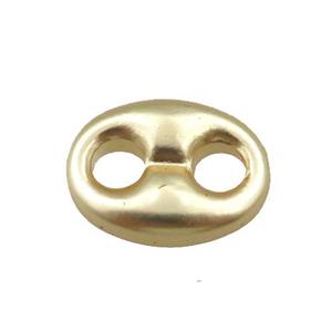 copper pignose oval connector, unfaded, gold plated, approx 11-14mm