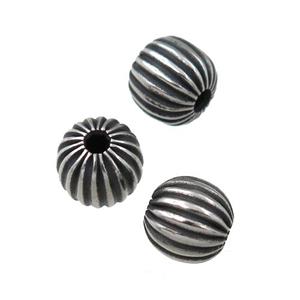 round Stainless Steel beads, approx 7mm dia