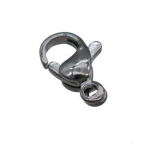 stainless steel lobster clasp, black plated, approx 8mm