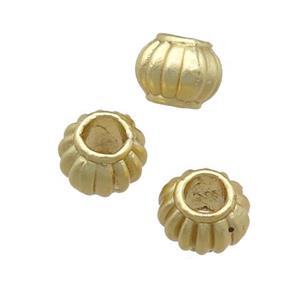 copper round beads, unfaded, duck-gold, approx 6mm, 3mm hole