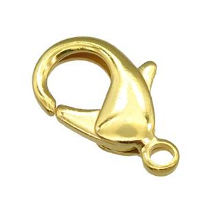 copper Lobster Clasp, gold plated, approx 14-23mm