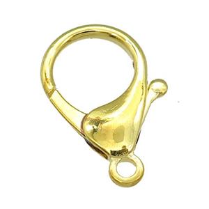 Alloy Lobster Clasp, gold plated, approx 22-35mm
