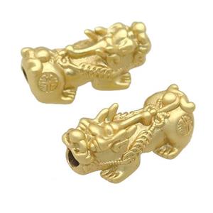 copper Pixiu beads, duck-gold, 3d-printing, approx 15-28mm, 4mm hole