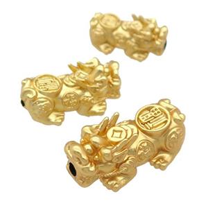 copper Pixiu beads, duck-gold, 3d-printing, approx 15-30mm, 3mm hole