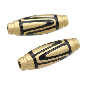 tibetan style alloy rice beads, duck-gold, approx 9-30mm, 3mm hole