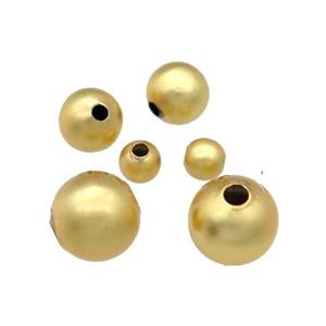 copper round beads, unfade, duck-gold, approx 8mm dia