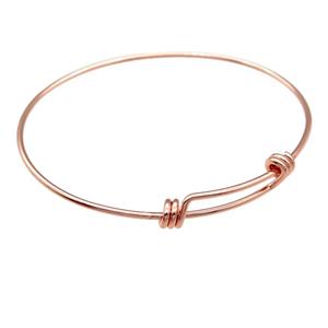 copper Bangle, rose golden, approx 65mm dia