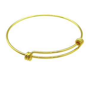 copper Bangle, gold plated, approx 65mm dia