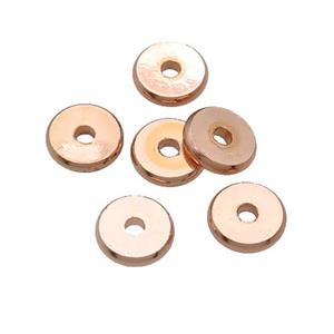 copper spacer beads, heishi, unfade, Rose gold, approx 10mm