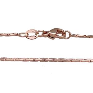 Copper Necklace Chain Unfaded Rose Gold, approx 1.2mm, 42cm length