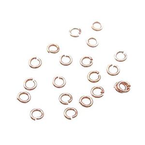 Copper Jump Ring Unfaded Rose Gold, approx 4mm dia