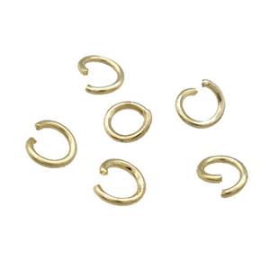 Copper Open Jump Rings Unfaded Light Gold, approx 6mm