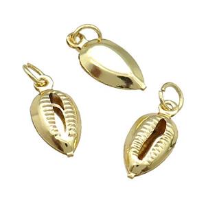 Copper Pendant Conch Unfade 18K Gold Plated, approx 7.5-13mm
