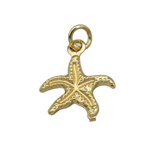 Copper Starfish Pendant Unfade 18K Gold Plated, approx 12mm