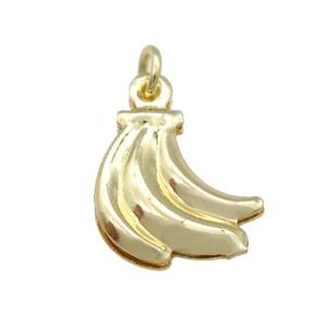 Copper Banana Pendant Unfade 18K Gold Plated, approx 12mm