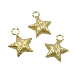 Copper Star Pendant Unfade 18K Gold Plated, approx 12mm