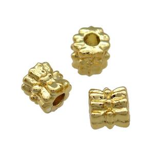 Alloy Beads Unfade 18K Gold Plated, approx 6mm, 2mm hole