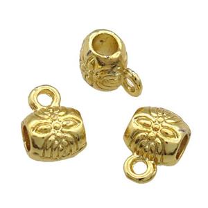 Alloy Hanger Bail Unfade 18K Gold Plated, approx 4.5-5.5mm, 2.5mm hole