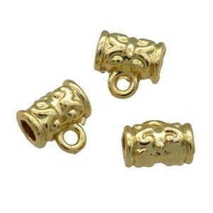 Alloy Hanger Bail Unfade 18K Gold Plated, approx 4.5-7.5mm, 2.5mm hole
