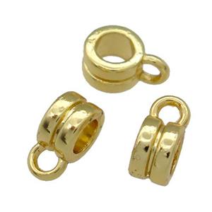 Alloy Hanger Bail Unfade 18K Gold Plated, approx 6mm, 4mm hole