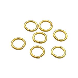 Copper Jump Ring Unfade Gold Plated, approx 6mm dia