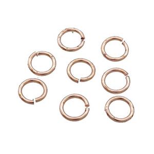 Copper Jump Ring Unfade Rose Gold, approx 6mm dia