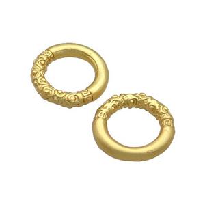 Copper Ring Linker Unfade Gold Plated Circle, approx 12.5mm