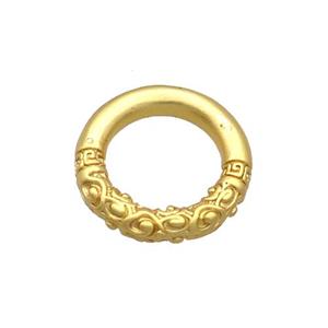 Copper Ring Linker Unfade Gold Plated, approx 18mm