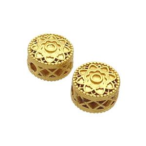 Copper Button Beads Unfade Gold Plated, approx 10mm