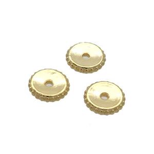 Copper Heishi Beads Spacer Unfade Gold Plated, approx 6mm