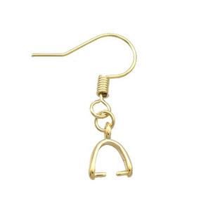 Copper Hook Earring Unfade Gold Plated, approx 6mm, 16-20mm