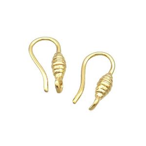 Copper Hook Earring Unfade Gold Plated, approx 7-14mm