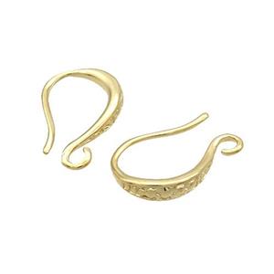 Copper Hook Earring Unfade Gold Plated, approx 9-15mm