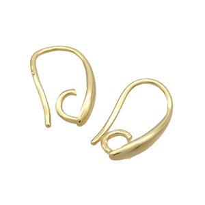 Copper Hook Earring Unfade Gold Plated, approx 8-15mm