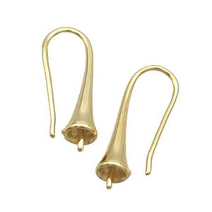 Copper Hook Earring Unfade Gold Plated, approx 4.5mm, 7-20mm