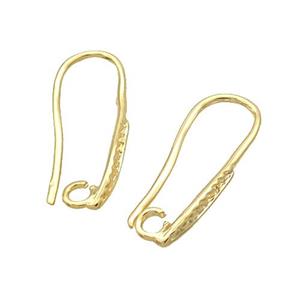 Copper Hook Earring Unfade Gold Plated, approx 7-18mm