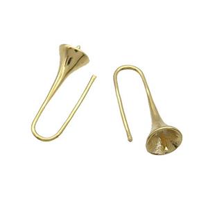Copper Hook Earring Unfade Gold Plated, approx 6.5-22mm