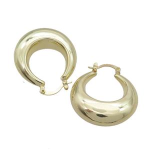 Copper Latchback Earring Gold Plated, approx 28-30mm