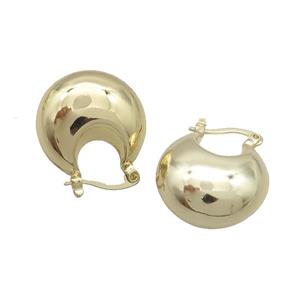 Copper Latchback Earring Gold Plated, approx 20mm