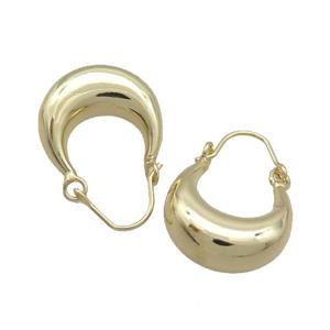 Copper Latchback Earring Gold Plated, approx 20-30mm