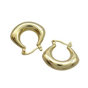 Copper Latchback Earring Gold Plated, approx 18-23mm