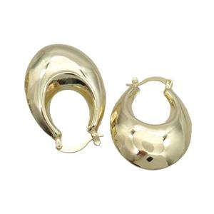 Copper Latchback Earring Gold Plated, approx 25-35mm
