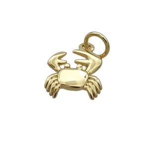 Copper Crab Pendant Gold Plated, approx 10mm