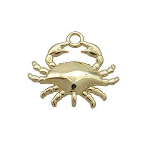 Copper Crab Pendant Gold Plated, approx 14-18mm