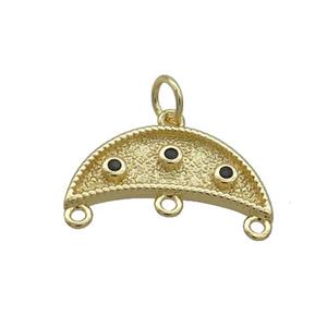Copper Moon Pendant Gold Plated, approx 12-20mm