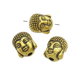 Tibetan Style Buddha Beads Zinc Antique Gold, approx 9-11mm