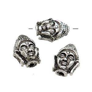 Tibetan Style Buddha Beads Zinc Antique Silver, approx 10-14mm