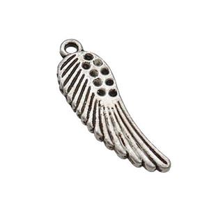 Tibetan Style Zinc Angel Wings Charms Pendant Antique Silver, approx 8-23mm
