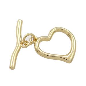 Copper Toggle Clasp Gold Plated, approx 15mm, 21mm