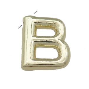 Copper Letter B Pendant Gold Plated, approx 15-21mm